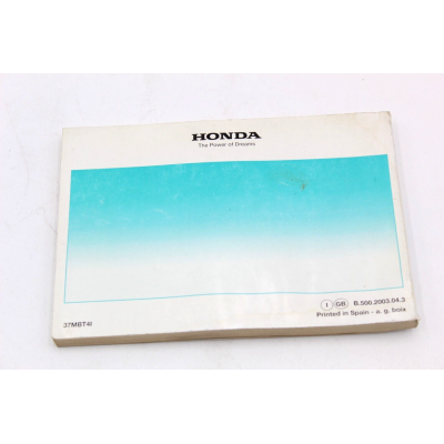 HONDA LIBRETTO USO E MANUTENZIONE PER XL1000V VARADERO 2003 34MBT41 | Mamoto Ricambi
