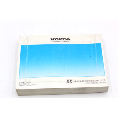 HONDA LIBRETTO USO E MANUTENZIONE PER CB900F HORNET 2001 37MCZ600 | Mamoto Ricambi