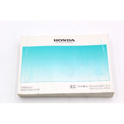HONDA LIBRETTO USO E MANUTENZIONE PER CBR600RR 2000-2003 | Mamoto Ricambi