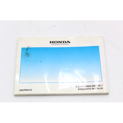 HONDA LIBRETTO USO E MANUTENZIONE PER SH125-150 2001 | Mamoto Ricambi