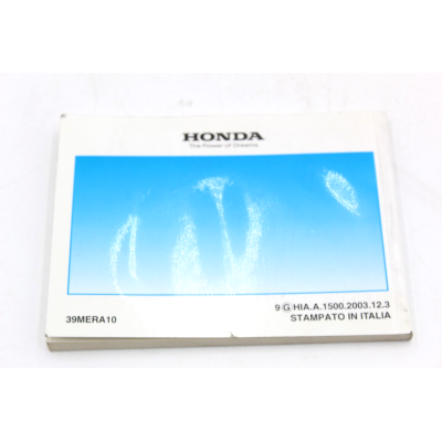 HONDA LIBRETTO USO E MANUTENZIONE PER CBF600S/SA/N/NA 2003 | Mamoto Ricambi