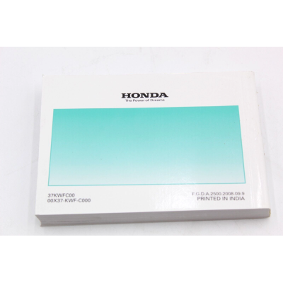 HONDA LIBRETTO USO E MANUTENZIONE PER CBF125M 2008 37KWFC00 | Mamoto Ricambi