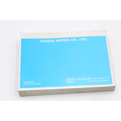 HONDA LIBRETTO USO E MANUTENZIONE PER VTR1000 SP1 2000 37MCF610 | Mamoto Ricambi