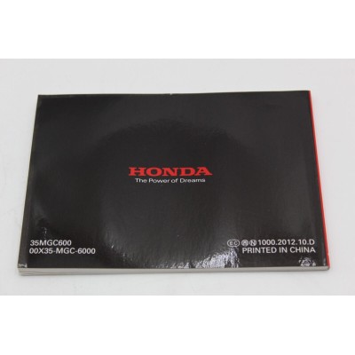 HONDA LIBRETTO USO E MANUTENZIONE PER CB1100-A 2012 35MGC600 | Mamoto Ricambi