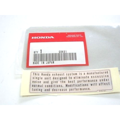 HONDA ADESIVO AVVERTENZA MARMITTE CB350K TWIN-CB500 FOUR K0-K1-K2 | Mamoto Ricambi