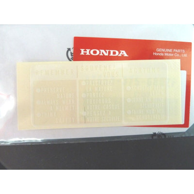 HONDA ADESIVO REMEMBER SERBATOIO CB400 FOUR-CB500 FOUR K3 COLORE BIANCO | Mamoto Ricambi