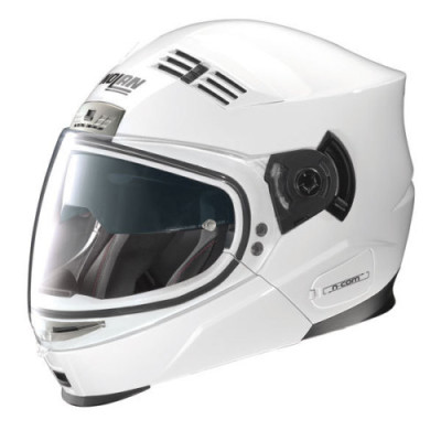 NOLAN CASCO CROSSOVER N71 N-COM BIANCO METALLIZZATO | Mamoto Ricambi