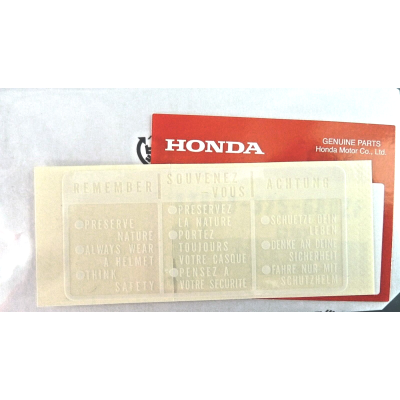 HONDA ADESIVO REMEMBER SERBATOIO CB750 FOUR K6-K7 COLORE BIANCO | Mamoto Ricambi