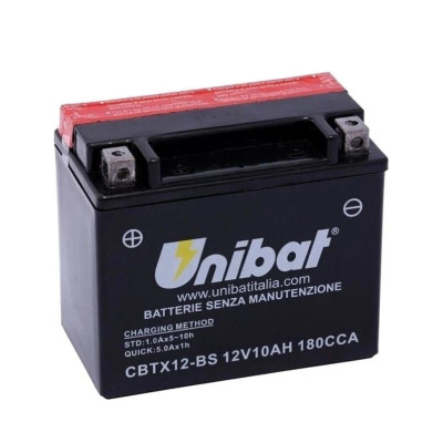 BATTERIA UNIBAT CBTX12-BS PER CN250-CM200T-VF750C-CBR1100XX-PC800-VFR750-800 | Mamoto Ricambi