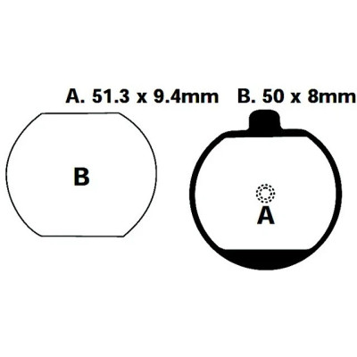 KAWASAKI PASTIGLIE FRENO ANTERIORE EBC PER Z400J-G1-Z440-Z500B1-B2-Z650C3-Z1000M | Mamoto Ricambi