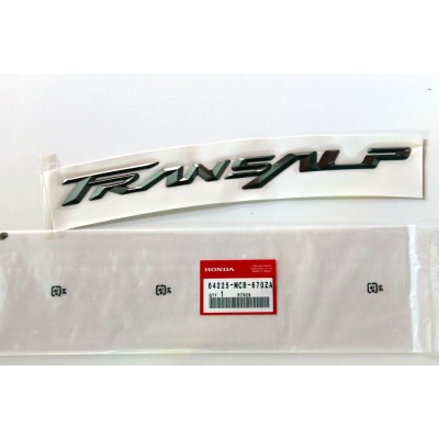 HONDA FREGIO SERBATOIO ADESIVO IN RILIEVO CROMATO PER TRANSALP 650 64225-MCB-670ZA | Mamoto Ricambi