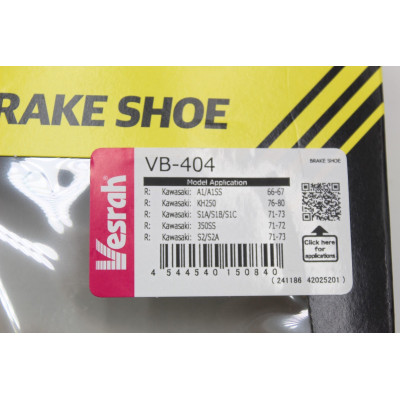 KAWASAKI GANASCE FRENO POSTERIORE VESRAH KH250-S1-S2-S3-KZ400A-D-SAMURAI | Mamoto Ricambi