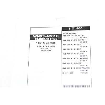 KAWASAKI GANASCE FRENO POSTERIORE PER KH-H1-500 41048-013 | Mamoto Ricambi