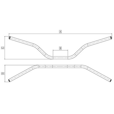 TOMMASELLI MANUBRIO PIEGA ALTA PER XL125/200-KLR600-TENERE'600-XT350-TT600-DT125 | Mamoto Ricambi