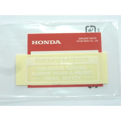 HONDA ADESIVO REMEMBER SERBATOIO CB450 TWIN-CB750 FOUR COLORE BIANCO 87560-323-670A | Mamoto Ricambi