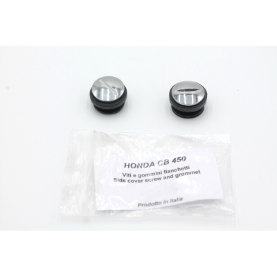 HONDA KIT GOMMINI FIANCHETTI COMPLETI DI VITI CROMATE CB450-CL450 K3-K4-K5-K6 92000-06010 | Mamoto Ricambi