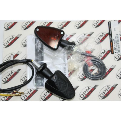 DPM KIT FRECCE"RACE BULLET" IN ALLUMINIO NERO UNIVERSALI T0114/2 | Mamoto Ricambi