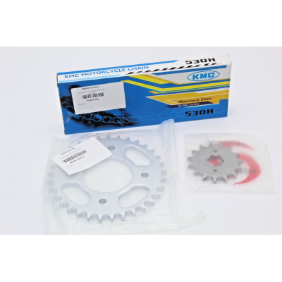 HONDA KIT CATENA-PIGNONE-CORONA PER CB450K5-K5 TWIN P530H108L | Mamoto Ricambi