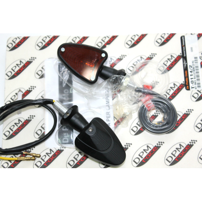DPM KIT FRECCE"RACE BULLET" IN ALLUMINIO NERO UNIVERSALI T0114/2 | Mamoto Ricambi