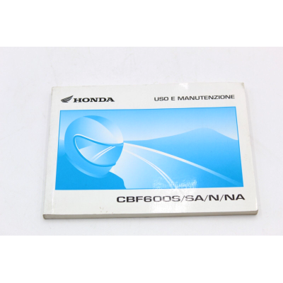 HONDA LIBRETTO USO E MANUTENZIONE PER CBF600S/SA/N/NA 2003 | Mamoto Ricambi